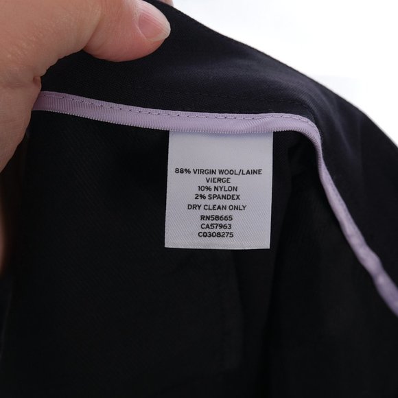 Nordstrom Signature and Caroline Issa Navy Wool Trousers Size 6 - Picture 7 of 7